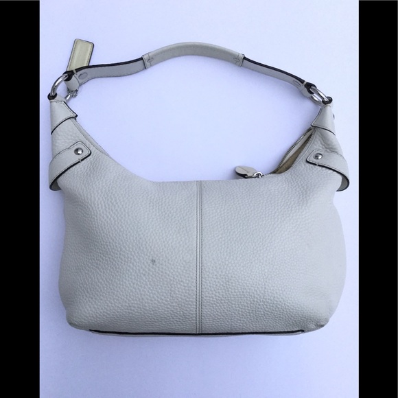 Coach Penelope off white pebble leather bag